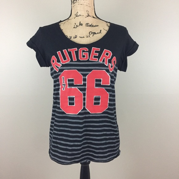PINK Victoria’s Secret Rutgers Spell Out Game Day Tee, Small - Picture 1 of 7